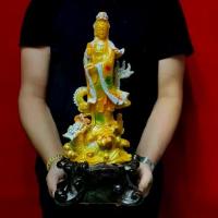 ราคา พุทธอุปกรณ์ COD. เจ้าแม่กวนอิม สีทอง สีเขียวหยก พระมหาโพธิสัตว์ ปางประทานพร ประทับบนมังกร(สูง45ซม.)องค์ใหญ่มาก ปลุกเสกจากวัดมังกร งานสวยพรีเมี่ยม meditation ธัญพยาบาลไทย (1734900008661058600)