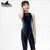 ราคา YINGFA ชุดว่ายน้ำเด็กผู้หญิง Kneesuit Professional Racing ชุดว่ายน้ำ Teen Training ชุดว่ายน้ำชิ้นเดียวชุดขาสำหรับว่ายน้ำ (1733713217469711881)