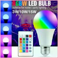 ราคา หลอดไฟอัจฉริยะ3/10/15W Smart Light Bulbs E27 LED RGB Lampหลอดไฟอัจฉริยะหรี่แสงได้พร้อมรีโมทคอนโทรล COD (1733086198640575779)