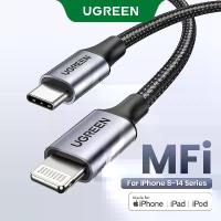 ราคา เป็นที่นิยม สายชาร์จเร็ว UGREEN MFI USB C to lightning สำหรับ Apple ที่เข้ากันได้กับ iPhone 14 13 Pro Max iPad iPod รุ่น: 60759 มีประสิทธิภาพ (1734774010536887996)