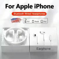 ราคา หูฟังแท้สำหรับ Apple iPhone 15 14 11 12 13 Pro Max หูฟัง XR X XS 8 Plus หูฟังบลูทูธแบบมีสาย อุปกรณ์เสริมหูฟัง (1734893562334119408)