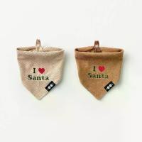 ราคา COD. HO.OH - Christmas Embroidery - i Love Santa ผ้าพันคอหมา ผ้าพันคอแมว (1731204934946293293)