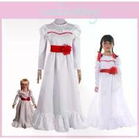 ราคา Exquisite Annabelle Cosplay Costume White Dress Perfect For Halloween Celebrations (1734517545843721870)