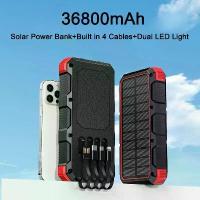 ราคา [COD] แบตเตอรี่สำรองพลังงานแสงอาทิตย์ 36800mAh พร้อมสายชาร์จ ชาร์จเร็ว พกพาสะดวก ที่ชาร์จไร้สายสำหรับ iPhone 15 14 Samsung Xiaomi Poverbank (1734961557790230230)