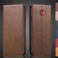 ราคา เคสหนังแบบมีแม่เหล็กใหม่สำหรับ Samsung Galaxy J6+ (2018) และ J6 Plus (2018) แบบฮอลเตอร์ ปกพับ เคส/กระเป๋าใส่เหรียญ (1734815624818558361)