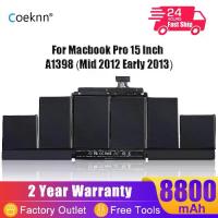 ราคา ✮Coeknn 99Wh A1417แบตเตอรี่แล็ปท็อปสำหรับ Apple Macbook Pro 15นิ้ว A1398 (กลาง2012 Early 2013) Retina MC975LL/A MC976LL/A☂ (1735255484207629453)