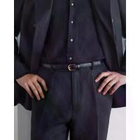 ราคา COD WARDROBE MINISTRY - เข็มขัดหนังแท้ Real Slim Classic Croc-Effect Leather Belt in Onyx (1732084455952385103)