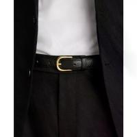 ราคา COD เข็มขัดหนังแท้ Real Slim Classic Full-Grain Leather Belt in Black (1731720471488529667)
