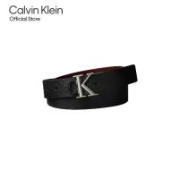 ราคา CALVIN KLEIN เข็มขัดผู้ชายหนังแท้ ใส่ได้ 2 ด้าน Monogram Buckle Reversible Belt 35mm รุ่น 4D7019G QCR-สีดำ (1735051990856271753)
