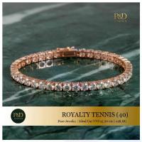 ราคา Tennis bracelet 40pts สร้อยข้อมือเพชรแท้ Lab-grown น้ำหนักรวม 9.60ct ทอง14K (1734806191090992621)