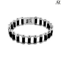 ราคา ANGELINO RUFOLO Bracelet ดีไซน์ Rubber Chain สร้อยข้อมือผู้ชาย Stainless Steel 316L(สแตนเลสสตีล)คุณภาพเยี่ยม สีเงิน/สีดำ (1735130900731299509)