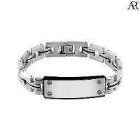 ราคา ANGELINO RUFOLO Bracelet ดีไซน์ Rubber Buckle สร้อยข้อมือผู้ชาย Stainless Steel 316L(สแตนเลสสตีล)คุณภาพเยี่ยม สีเงิน (1735255657255438142)