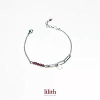 ราคา Lilith - Garnet stone bracelet สร้อยข้อมือ จี้ใบโคลเวอร์ สีเงิน หินโกเมน (1735275080201439153)