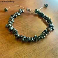 ราคา (จัดส่งรวดเร็ว) Onyx lucky stone bracelet สร้อยข้อมือหินแตก นิลดำ by Nannapatt (1735060685621594069)