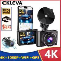 ราคา EKLEVA 2160P Dash Cam Dual Lens Ultra HD Real 4K Car DVR Camera WIFI Rear View Night Vision WDR Video Recorder Vehicle Black Box (1732128887027042988)