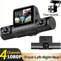 ราคา 4-Channel HD Dash Camera, 1pc, 1080P, with LED Display, 5.08cm Push Button Control, Night Vision, 5V Car Plug Power, 150mAh Rechargeable Lithium Polymer Battery, Front / Left / R (1735026197930804517)