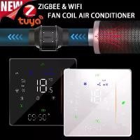 ราคา {Onplij Kin} TUYA Zigbee&Wi-Fi 2/4 Pipe Fan Coil Room Thermostat - HVAC Temperature Controller For Heating And Cooling 12VAC 24VAC 95-240VAC (1734914736162571683)