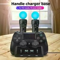 ราคา 4 in 1 Game Controller Charger Joypad Charging Dock Station for +PS Move Game Playing Accessories (1735003000396678926)