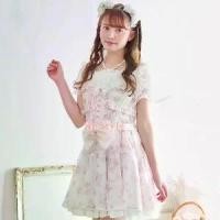 ราคา Lizlisa25 Holiday Jirai kei Lizlisa dupes Lace Dearmylove Rose Ribbon Flower Knot Dress OP (1734930383912994347)
