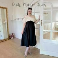 ราคา Flash Sale- ❂Lady M | Dotty Ribbon Dress plussize เดรสยาว สำหรับสาวอวบ สไตล์สวยหวาน เรียบหรู ใส่ออกงาน ดินเนอร์ โอกาสพิเศษ✌ (1735029375307777860)