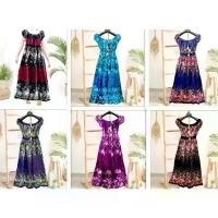 ราคา ชุดแซค Maxi Dress โบฮีเมียน แขนตุ๊กตา เอวจั๊ม เดรสยาว ลายชนเผ่า Mandala ผ้าเรยอน 100% ใส่สบาย ชุดไปทะเล (1734635955866994013)