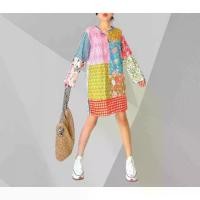 ราคา เดรสสั้นชุดเดรสสั้นตัดต่อลายผ้า Patchwork Dress (1734927431053706323)