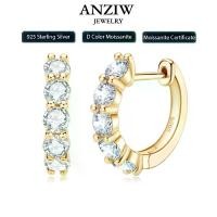 ราคา 【huza】 Anziw 14k Gold Plated Hoop Earrings for Women 3.5mm D Color 925 Sterling Silver Moissanite Diamond Huggie Earring Girls Jewelry (1735408103659832447)