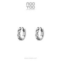 ราคา ต่างหูสไตล์มินิมอลNooYoo Earrings for Sensitive Skin Cocr Nf Chain Style Hoop (White/Gold PVD) (1734405591265740221)