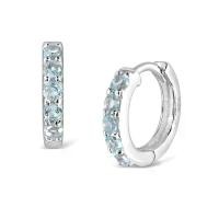 ราคา MIZUCHOL - ต่างหูห่วง - Blue Topaz - Ocean Glisten Hoop Earrings - Sky Blue Topaz (1730055107388344564)