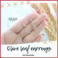 ราคา Mardi Jewelry ต่างหูใบมะกอก Leaf Earrings มี 2 ไซส์ สไตล์การระเบิด (1735485023117542686)