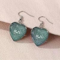 ราคา 【Azzis】 2024 New I Love Math Mathematics Dangle Earring Heart Shaped Earrings Handmade Glass Dome Jewelry (1735435949067306554)