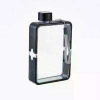 ราคา {DRGYRFTYH} 380ML Sports Water Bottle Portable Travel Flat Square Water Cup A5 Size Outdoor Fitness Transparent Kettle for Sports (1735350140167554192)
