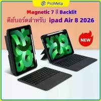ราคา Wireless Bluetooth Magnetic Keyboard Case คีย์บอร์ด Thai สำหรับ IPad Air 4 5 6 7 8 10.9 Mini 6 7 Pro 11 2018-2022 เคส (1735171636270106403)