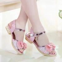 ราคา Girls' Sandals 2026 New Summer Korean Style Children's Shoes for Older Kids and Students Little Girls' High-Heeled Peep-Toe Shoes (1734757103731509012)