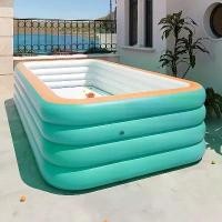 ราคา {UTUH} Inflatable Swimming Pool Outdoor PVC Bathtub Garden Thickening for Adults Kids Summer Water Party Backyard Garden (1735389987705357898)