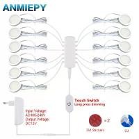 ราคา [Lighting] LED Under Cabinet Lamp DC12V Touch Switch Control Dimmable Puck Round 3W 5W white color Cabinets Cupboard Lights DIY Set (1735177729226474777)