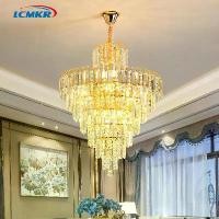 ราคา LCMKR โคมไฟ โคมไฟเพดาน โคมระย้า โคมระย้าคริสตัลยุโรป โคมไฟระย้าคริสตัล ห้องนอนของโรงแรม Crystal Lamp (1735046248872183515)