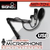 ราคา ไมโครโฟน SIGNO MP-704 CONDENSER MICROPHONE BLACK (USB) เซ็ตไมค์พร้อมอุปกรณ์ กันเสียงรบกวน (1733798401305707932)