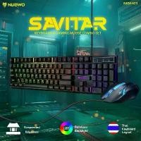 ราคา Best Seller- ❧NUBWO NKM-623 SAVITAR KEYBOARD & MOUSE COMBO SET ชุดคีย์บอร์ด&เมาส์ ไฟ Led Rainbow Backlight❈ (1735412524094818252)