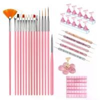 ราคา Nail Design Tools, Nail Art Tools, Nail Art Brush, Nail Stand for Press On Nails,Dual Tipped Nail Dotting Tool and Sculpture Pen, Nail Tools for Home DIY Beginner Salon Supplies (1734718446042580955)