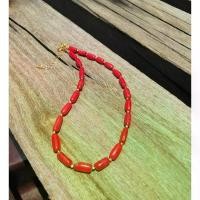 ราคา สร้อย คอ สั้น สร้อยปะการัง สร้อยคอสั้น สร้อย โช้กเกอร์ สร้อยคอปะการัง Necklace Coral Real choker men (1734889698934949237)