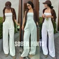 ราคา SOBER PANTS:กางเกงจีบทวิสหน้าผ้าพริ้วทรงขากระบอกใหญ่เอวสูง ดีเทลแต่งฝากระเป๋าหลัง(New Collection) ลาย ทหาร กางเกงขายาว ผ้าวูลเวฟ (1732616019031065793)