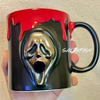 ราคา หน้ากากผีฮาโลวีน หน้ากากแฟนซี หน้ากากวันสงกรานต์ Ghostface Scream Embossed Ghost Mask Pen Holder Ceramic Mug Tumbler Collectible (1735041678137591753)