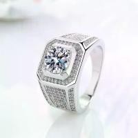 ราคา LY JEWELRY ring diamond Moissanite men 2 carat water 100-98 silver genuine 92.5% D-VVS1 : F2004 (1735042717975021070)