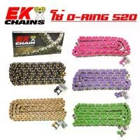 ราคา โซ่ 520-120L O-RING โซ่โอริง EK MADE IN JAPAN สินค้าของแท้ 100% (สีดำ, สีทอง, สีเขียว, สีม่วง, สีชมพู) (1734831629911098517)