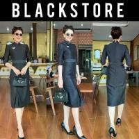 ราคา Sale ✡รุ่นทวิตหน้า ชุดดำ เดรสสีดำ ชุดไทยจิตรลดา ชุดดำสุภาพ ชุดดำแฟชั่น ชุดผ้าไหมสีดำ☟ (1734910808834344208)