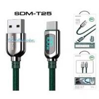 ราคา SENDEM ⚡️FLASH SALE⚡️Newๆๆ #มีไฟบอกกำลังวัตต์ สายชาตร์ USB-A to USB-C 100W รุ่น SDM-T25 สายยาว 1.5 เมตร (1735398016308839455)