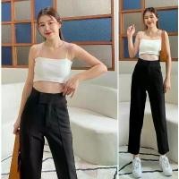 ราคา SALE !! SL51กางเกงขากระบอกเล็ก8ส่วน ขอบเอวป้าย ผ้าไมโครใส่สบาย COD (1732863095889626266)