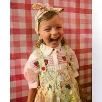 ราคา Lil' Lapins - White Strawberry-Embroidered Smocked Short-Sleeve Petite Shirt เสื้อเชิ้ตแขนสั้น 100%Cotton ปกคอเสื้อปักโลโก้ กลางอกสม็อกปักลายสตรอเบอรี่รุ่นอัพเกรด (1735303813102470905)