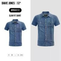 ราคา DAVIE JONES [BE FEARLESS] เสื้อเชิ้ตแขนสั้นผู้ชาย Slim Fit Shirt สีกรม SH0112 (1734915502020592929)
